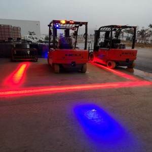 Nový styl LED pro vysokozdvižné vozíky s červeným zónami pro sklad